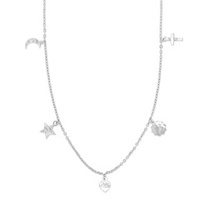 Nordahl Jewellery - CHARM52 halskæde med amuletter i sølv